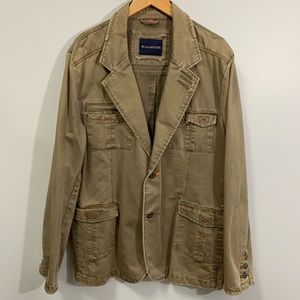 Wild South Stonewashed Utility Blazer Jacket